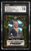 Olivia Dunne 2025 Leaf Signature Series Unsigned Gold Crystal Pre-Production Proof Autographs #BAOD1 #1/1 (CGC 10 | Leaf) at PristineAuction.com