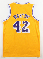 James Worthy Signed Lakers Mitchell & Ness Authentic Jersey (Beckett) at PristineAuction.com