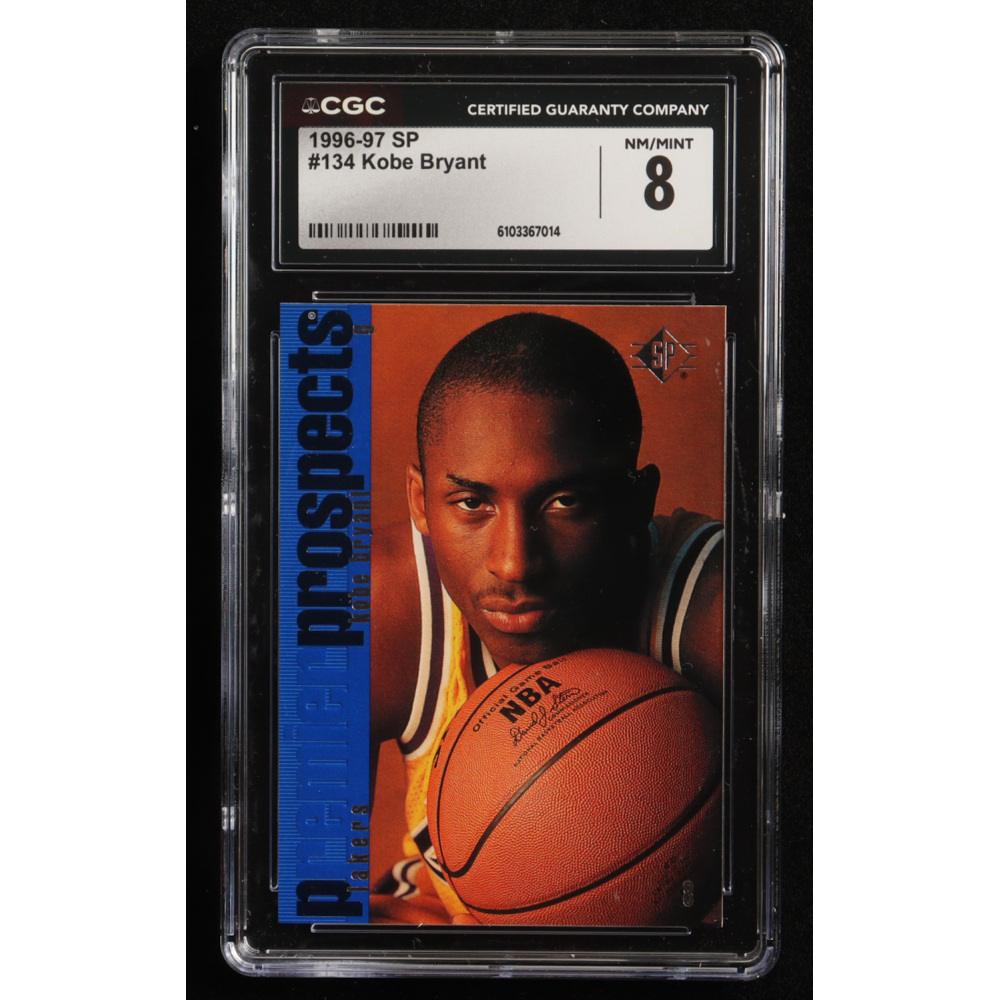 Kobe Bryant 1996-97 Upper Deck SP Premier Prospects #134 RC (CGC 8) at PristineAuction.com