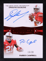 Dwayne Haskins / Parris Campbell 2019 Panini Flawless Collegiate Rookie Dual Signatures Ruby #1 #16/20 RC at PristineAuction.com