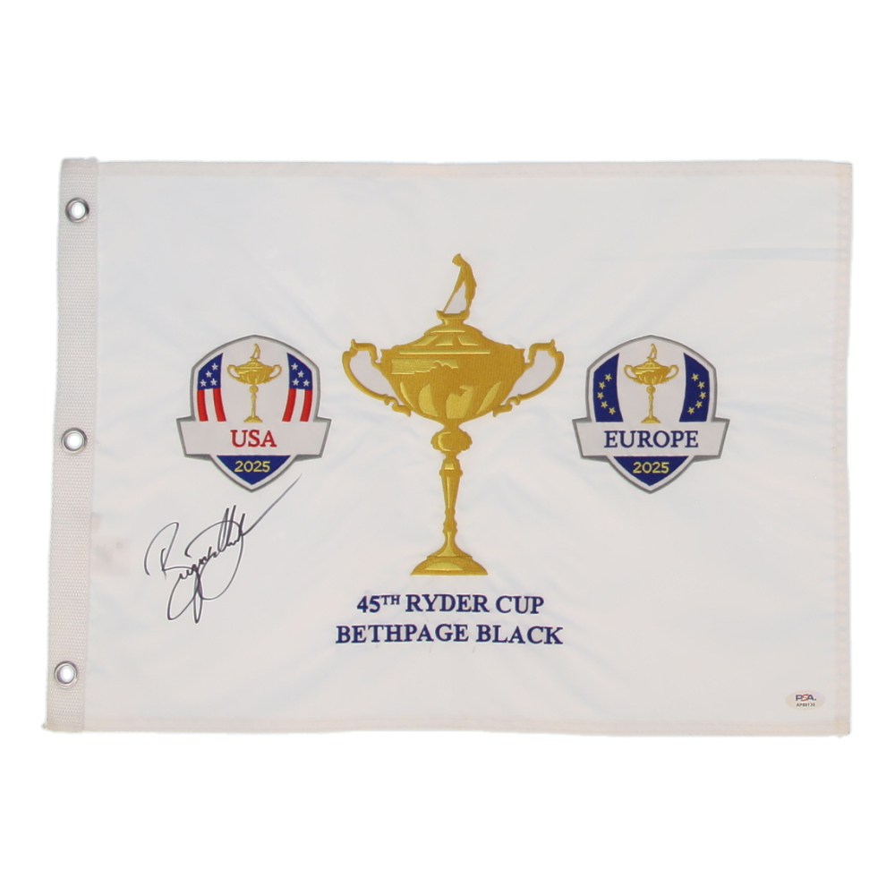 Bryson DeChambeau Signed 2025 Ryder Cup Golf Pin Flag (PSA) at PristineAuction.com