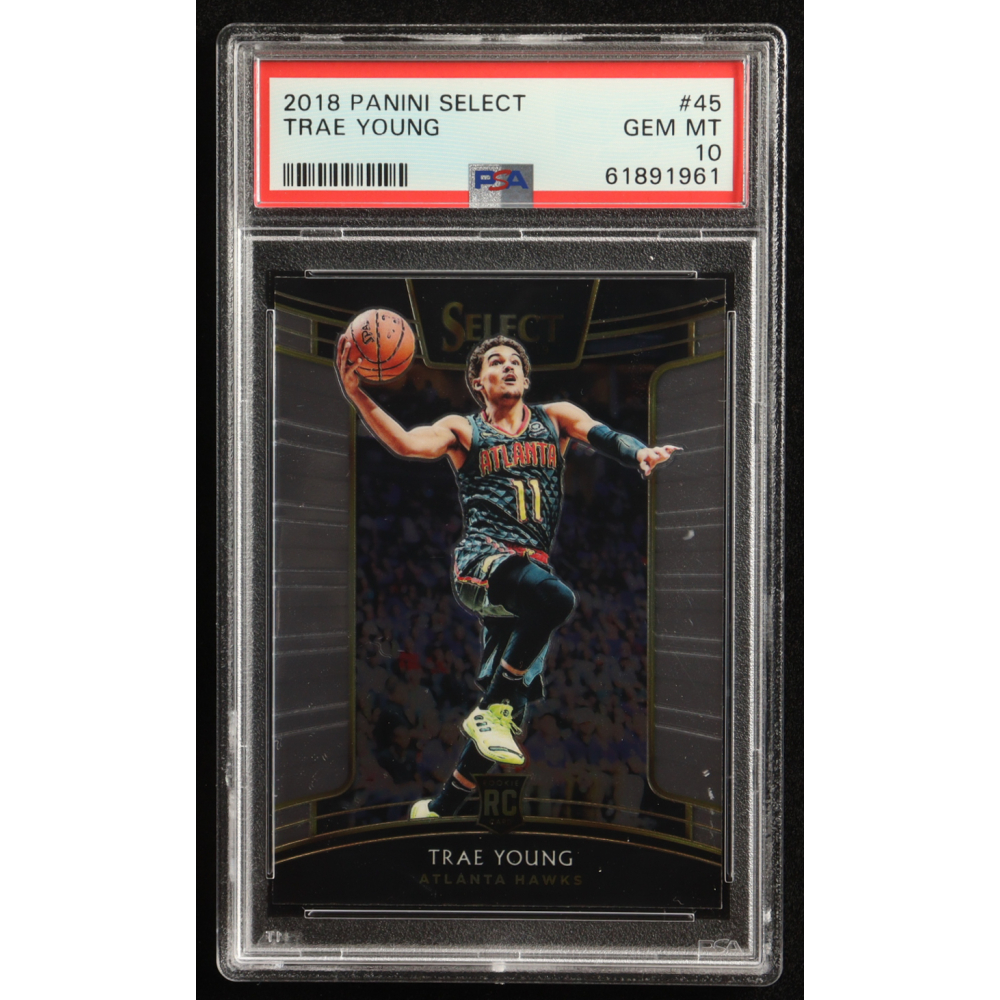 Trae Young 2018-19 Panini Select #45 RC (PSA 10) at PristineAuction.com