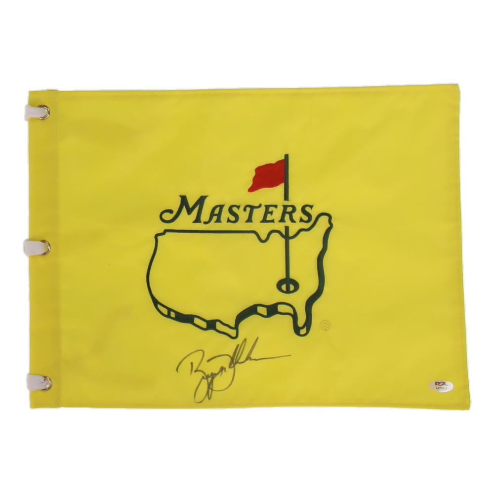Bryson DeChambeau Signed Masters Tournament Golf Pin Flag (PSA) at PristineAuction.com