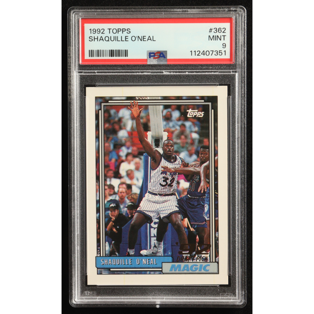 Shaquille O'Neal 1992 Topps '92 Draft Pick #362 RC (PSA 9) at PristineAuction.com