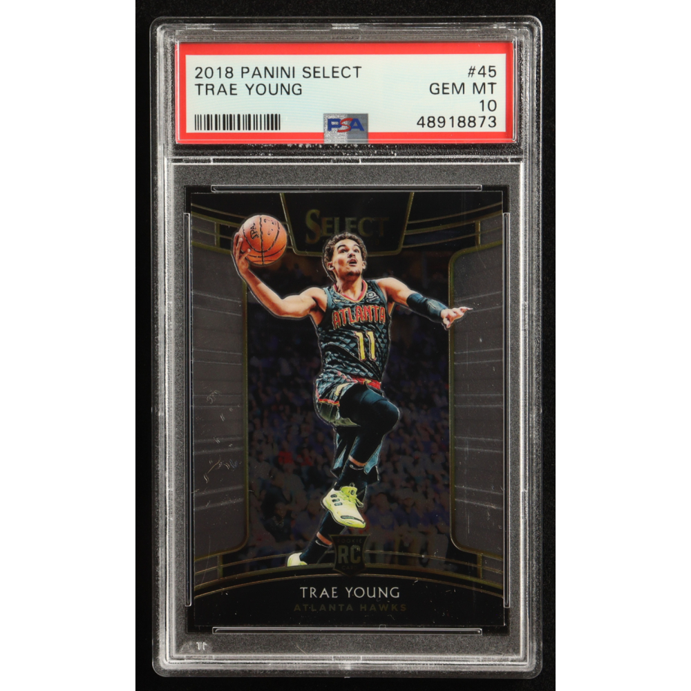 Trae Young 2018-19 Panini Select #45 RC (PSA 10) at PristineAuction.com