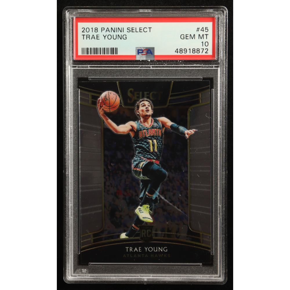 Trae Young 2018-19 Panini Select #45 RC (PSA 10) at PristineAuction.com