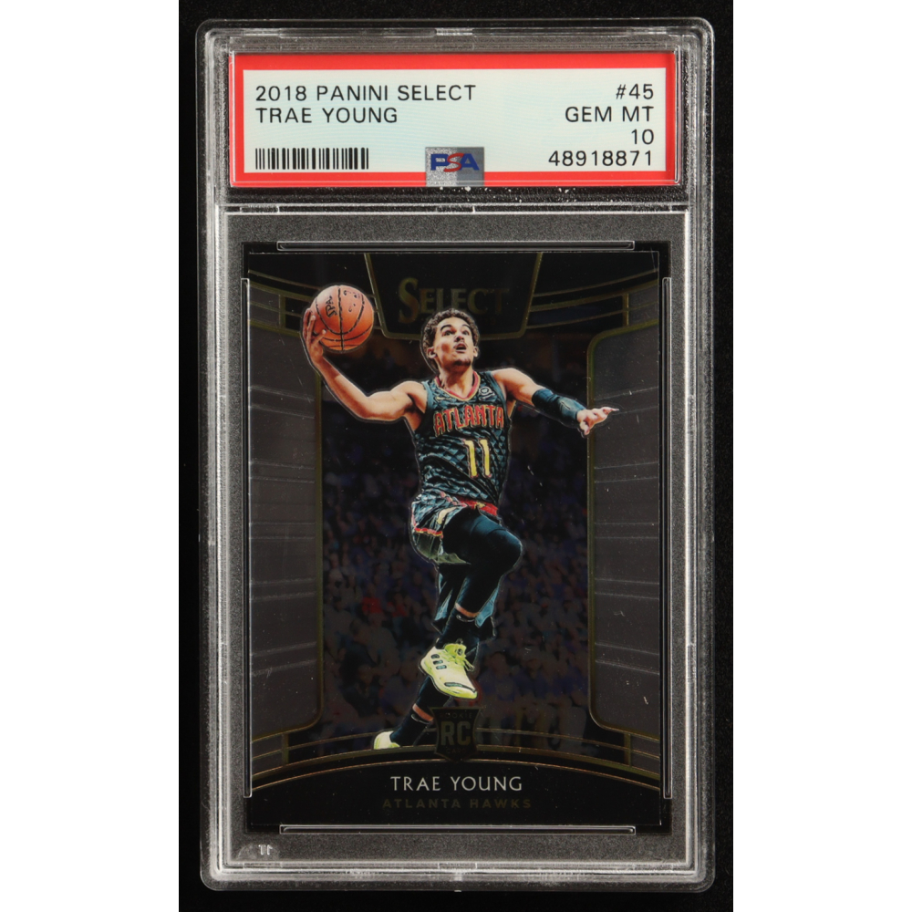 Trae Young 2018-19 Panini Select #45 RC (PSA 10) at PristineAuction.com