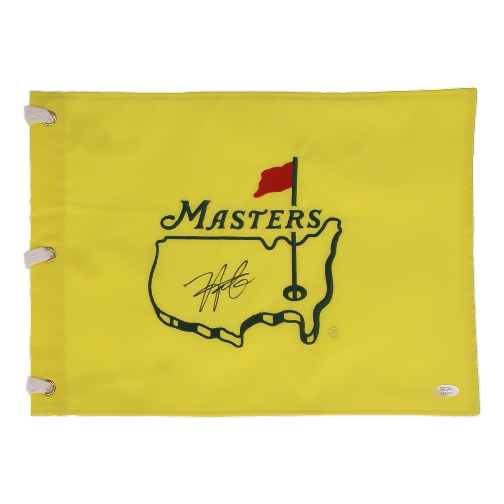 Hideki Matsuyama Signed Masters Tournament Golf Pin Flag (PSA) at PristineAuction.com Hideki Matsuyama Signed Masters Tournament Golf Pin Flag (PSA) at PristineAuction.com