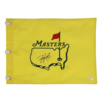 Hideki Matsuyama Signed Masters Tournament Golf Pin Flag (PSA) at PristineAuction.com