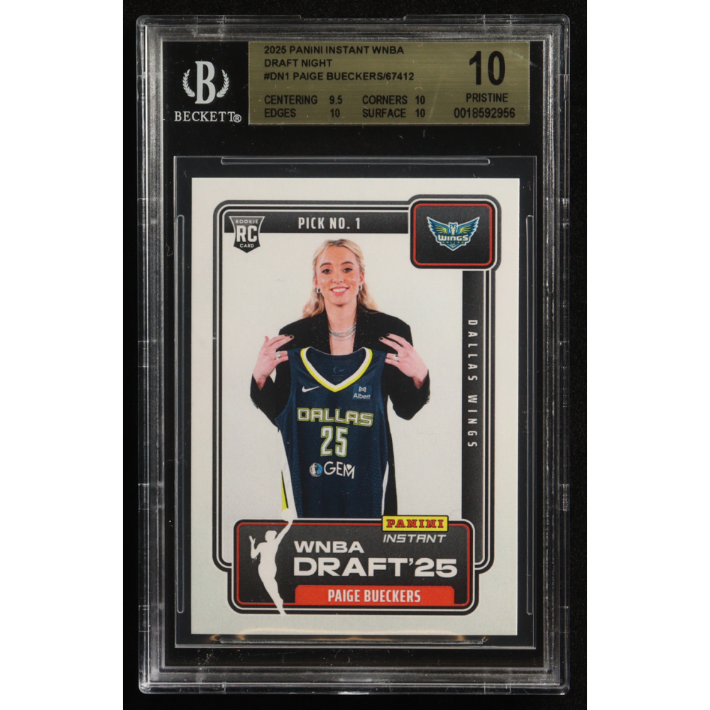 Paige Bueckers 2025-26 Panini Instant WNBA Draft Night #DN-1 RC #1/67412 (BGS 10) at PristineAuction.com