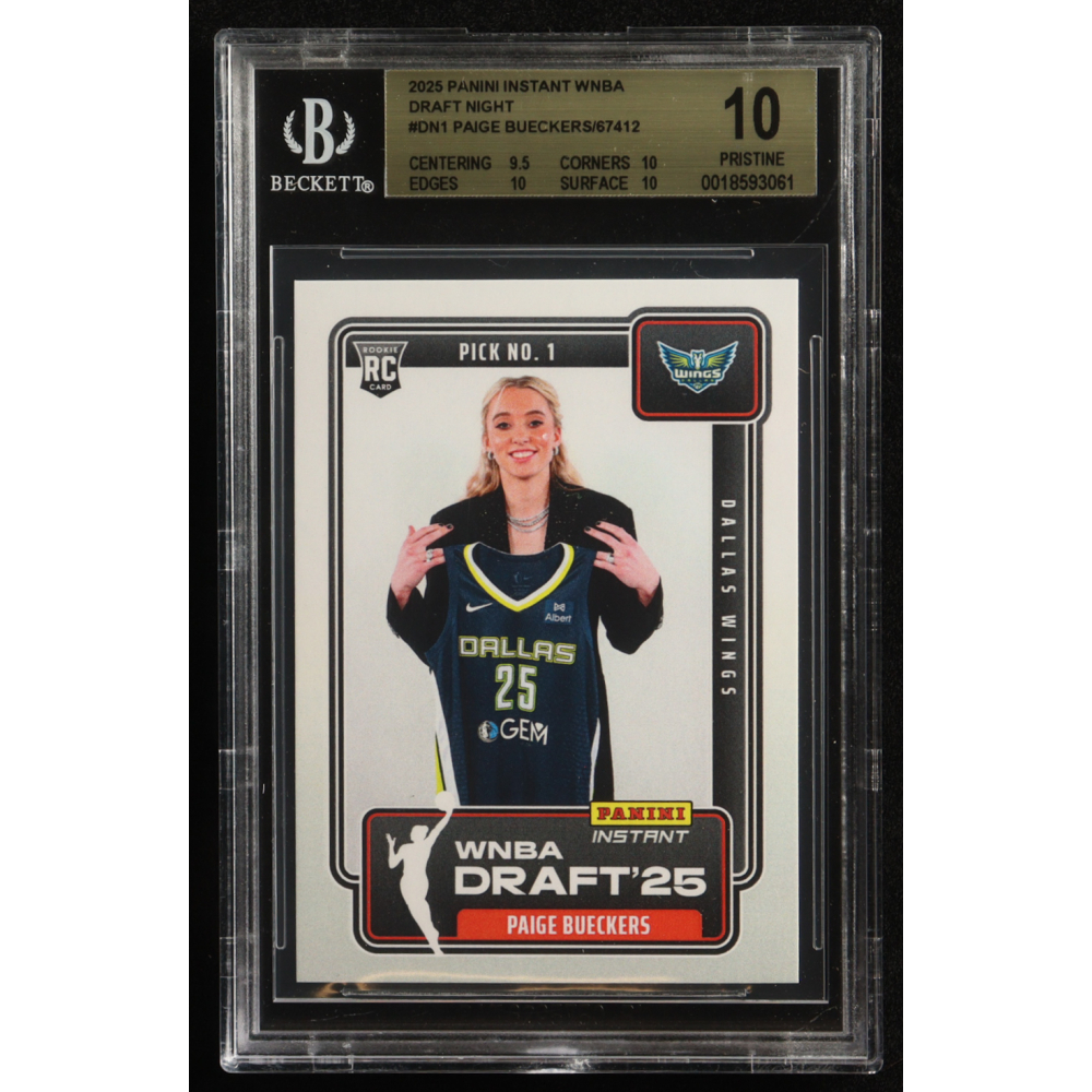 Paige Bueckers 2025-26 Panini Instant WNBA Draft Night #DN-1 RC #1/67412 (BGS 10) at PristineAuction.com