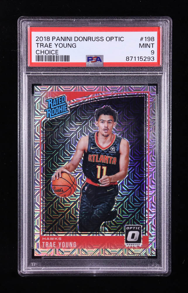 Trae Young 2018-19 Donruss Optic Choice #198 RR RC (PSA 9) at PristineAuction.com Trae Young 2018-19 Donruss Optic Choice #198 RR RC (PSA 9) at PristineAuction.com