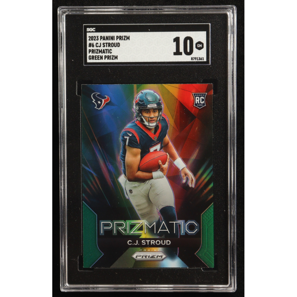 CJ Stroud 2023 Panini Prizmatic Green Prizm #6 RC (SGC 10) at PristineAuction.com