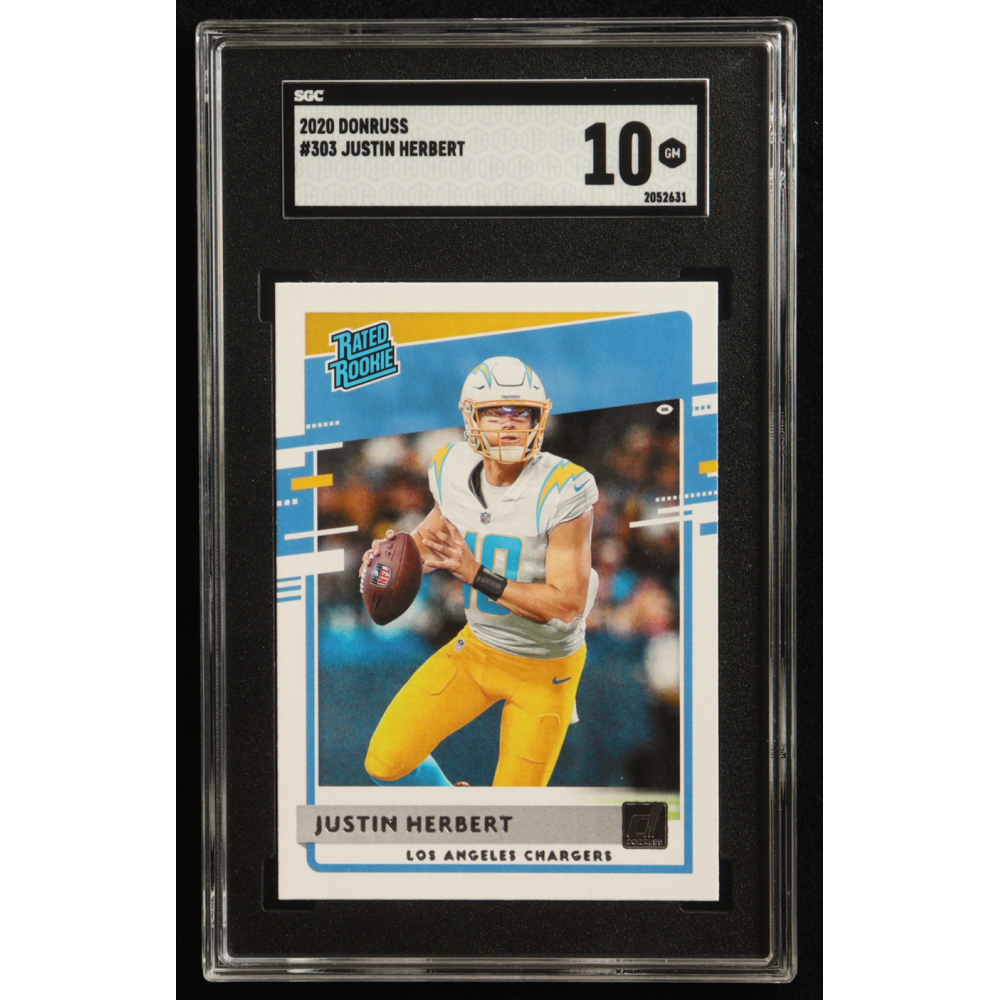 Justin Herbert 2020 Panini Donruss RR #303 RC (SGC 10) at PristineAuction.com