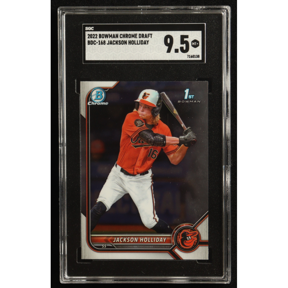 Jackson Holliday 2022 Bowman Chrome Draft #BDC-168 RC (SGC 9.5) at PristineAuction.com