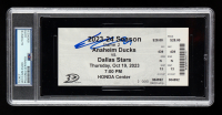 Leo Carlsson Signed 2023 Ducks vs Stars Game Ticket (PSA) at PristineAuction.com