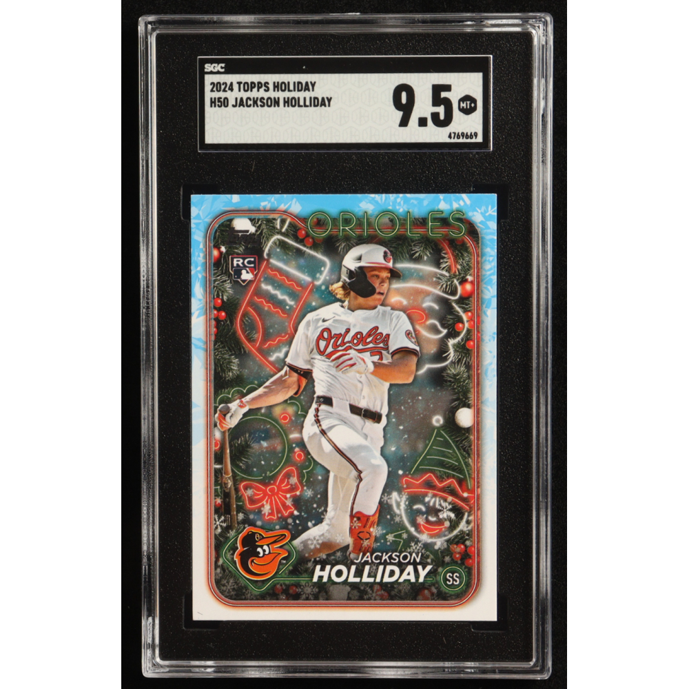 Jackson Holliday 2024 Topps Holiday #H-50 RC (SGC 9.5) at PristineAuction.com