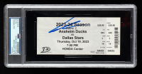 Leo Carlsson Signed 2023 Ducks vs Stars Game Ticket (PSA) at PristineAuction.com