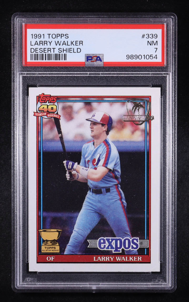 Larry Walker 1991 Topps Desert Shield #339 (PSA 7) at PristineAuction.com Larry Walker 1991 Topps Desert Shield #339 (PSA 7) at PristineAuction.com