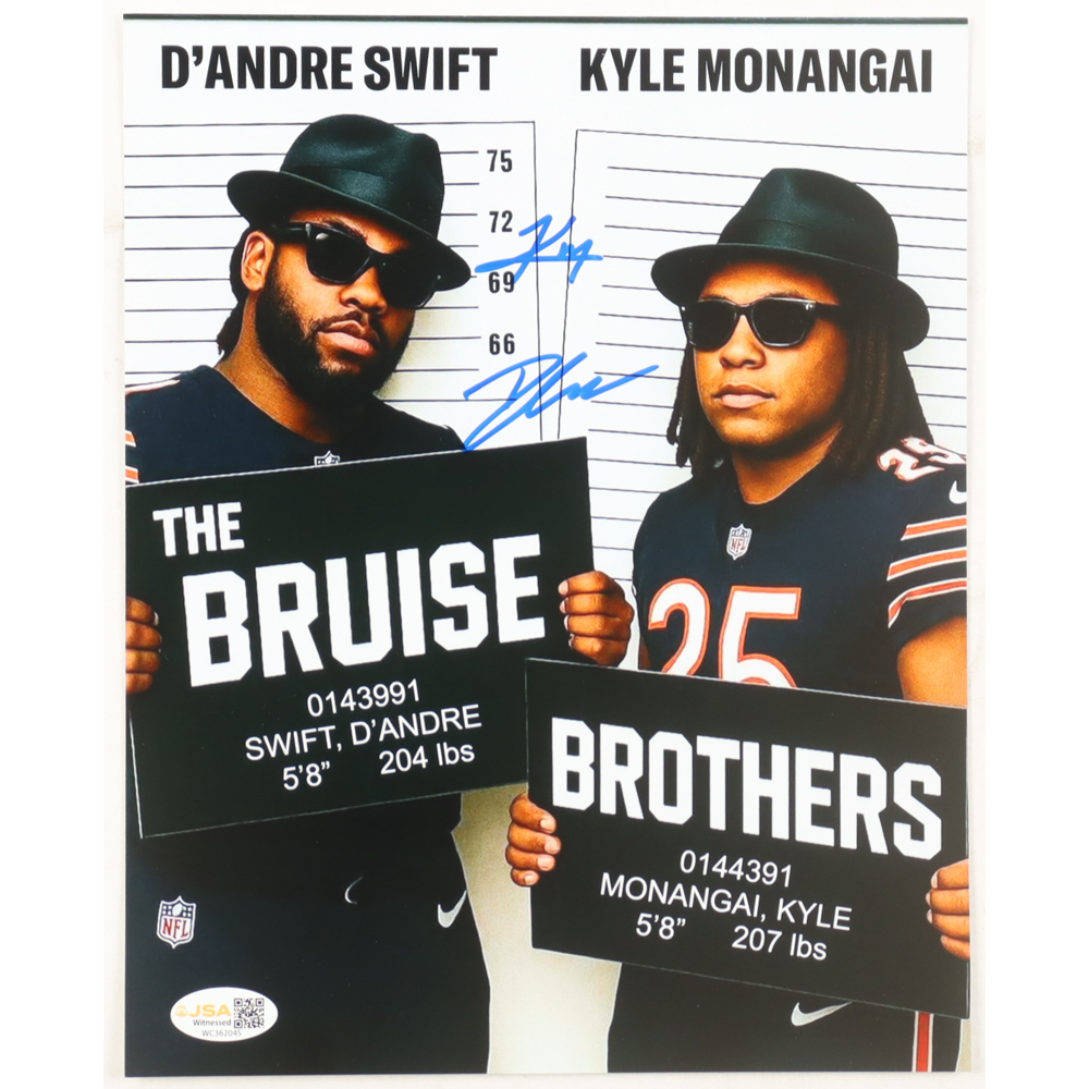 D'Andre Swift & Kyle Monangai Signed Bears 8x10 Photo (JSA) at PristineAuction.com