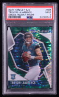 Trevor Lawrence 2021 Rookies and Stars Green Pulsar Prizm #101 #5/25 (PSA 9) at PristineAuction.com