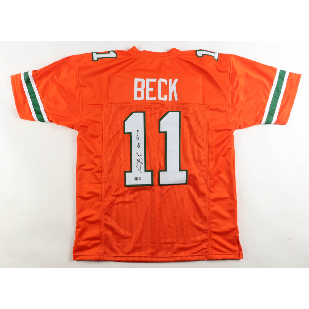 Carson Beck Signed Jersey Inscribed "Go Canes" (Beckett) at PristineAuction.com