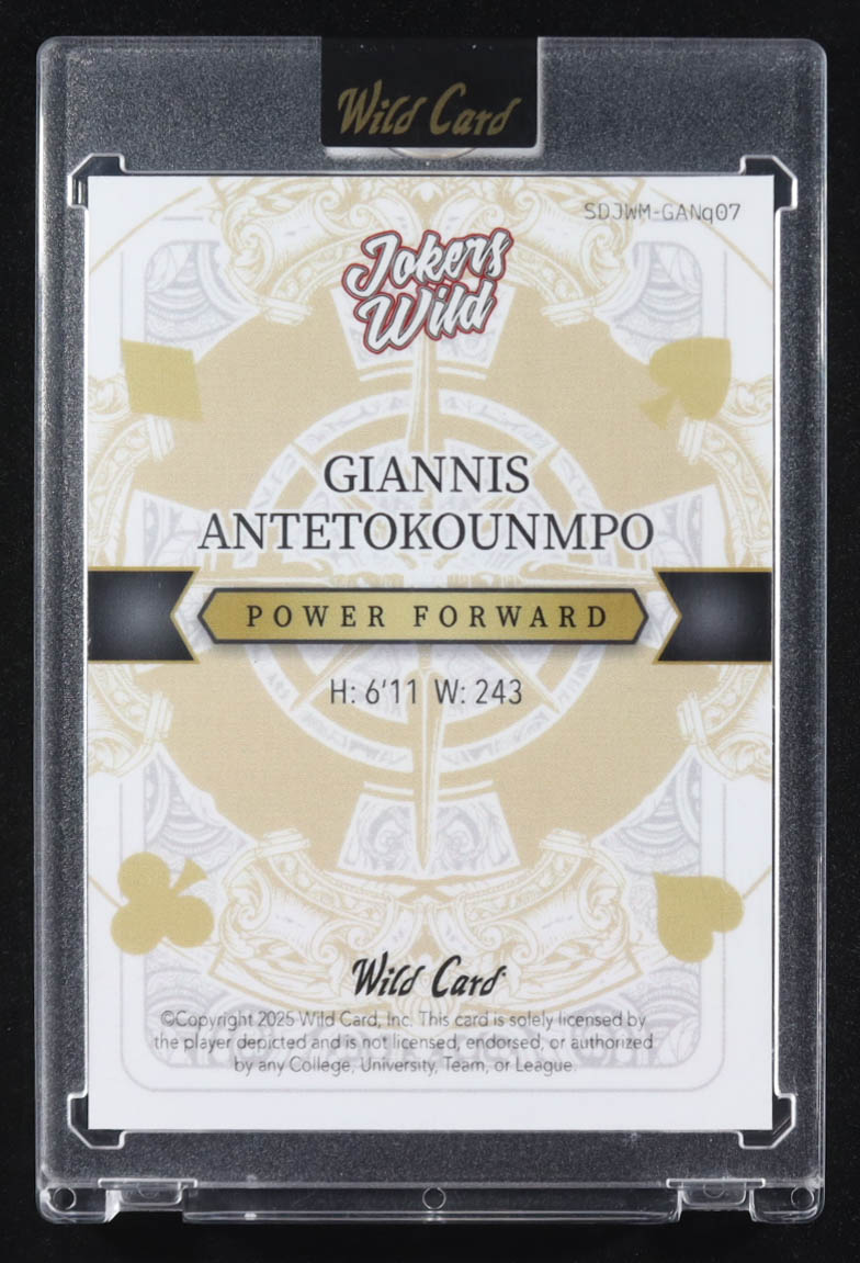 Giannis Antetokounmpo 2025 Wild Card Jokers Wild Yellow #GAN #1/1 at PristineAuction.com Giannis Antetokounmpo 2025 Wild Card Jokers Wild Yellow #GAN #1/1 at PristineAuction.com