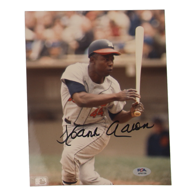Hank Aaron Signed Braves 8x10 Photo (PSA) at PristineAuction.com Hank Aaron Signed Braves 8x10 Photo (PSA) at PristineAuction.com