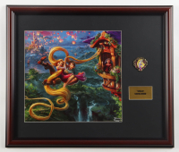 Thomas Kinkade "Tangled" Custom Framed Print Display at PristineAuction.com