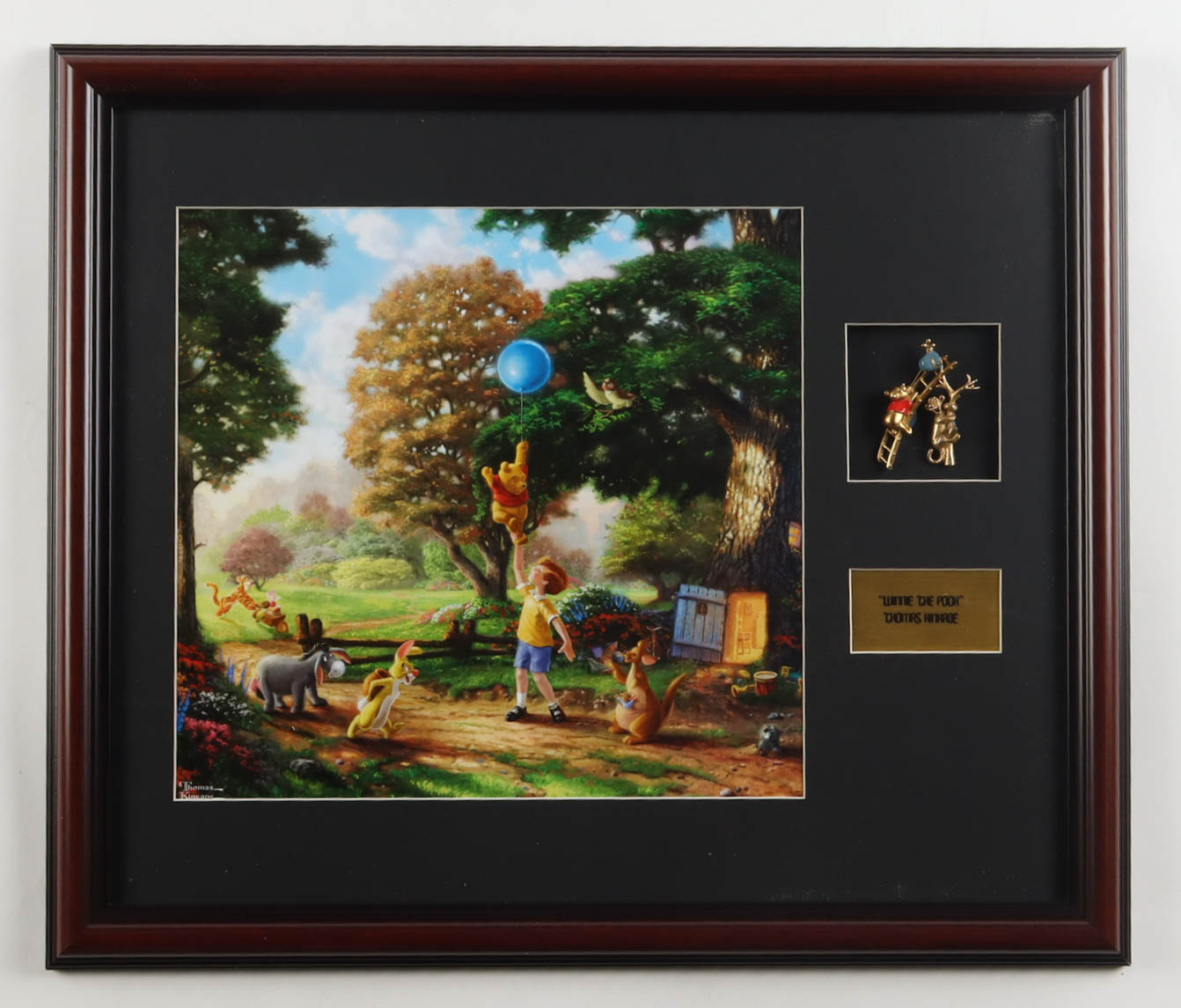 Thomas Kinkade "Winnie the Pooh" Custom Framed Print Display at PristineAuction.com Thomas Kinkade "Winnie the Pooh" Custom Framed Print Display at PristineAuction.com