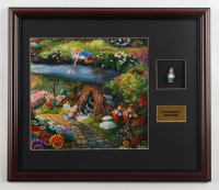 Thomas Kinkade "Alice in Wonderland" Custom Framed Print Display with 1960 Vintage Disney Figurine at PristineAuction.com