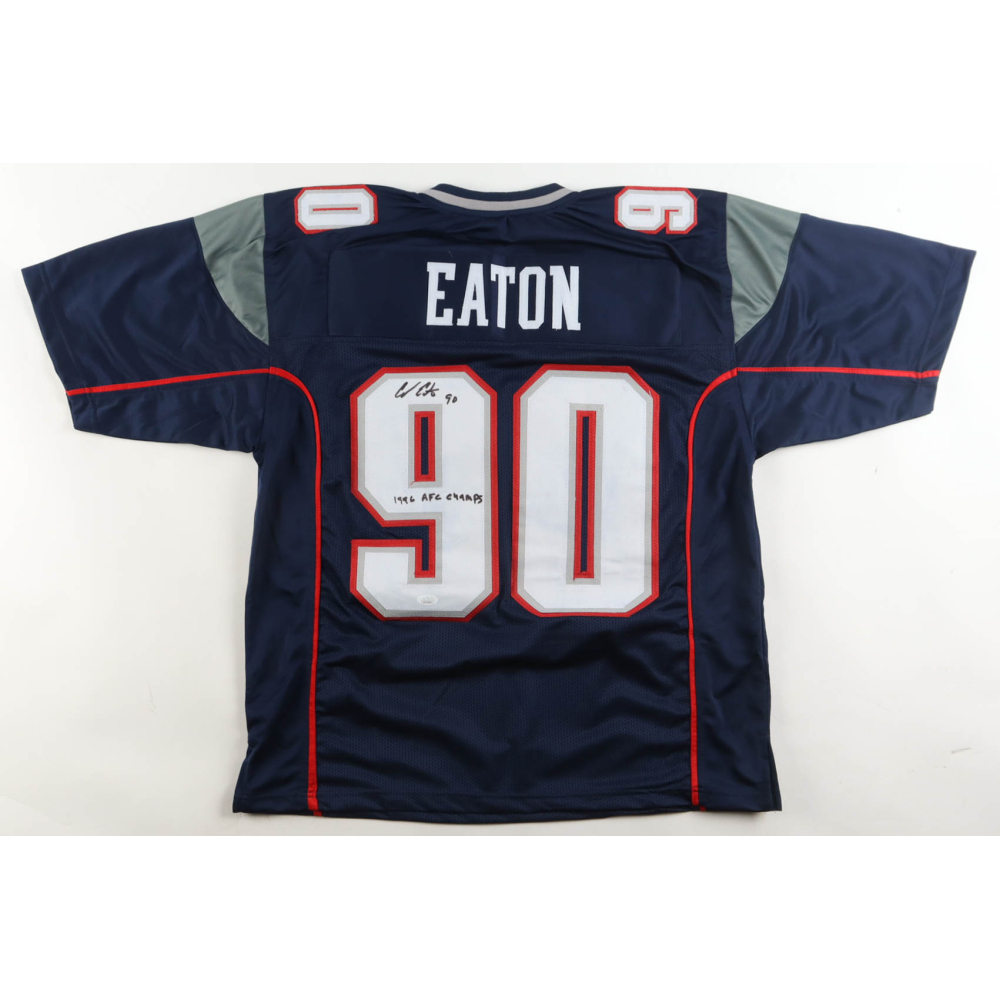 Chad Eaton Signed Jersey Inscribed "1996 AFC Champs" (JSA) at PristineAuction.com