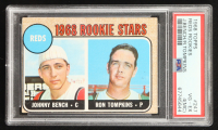 Johnny Bench / Ron Tompkins 1968 Topps #247A Rookie Stars COR RC (PSA 4) (MC) at PristineAuction.com