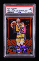 Luka Doncic 2024-25 Panini Obsidian Atomic Initials Electric Etch Orange Flood #7 #42/99 (PSA 9) at PristineAuction.com