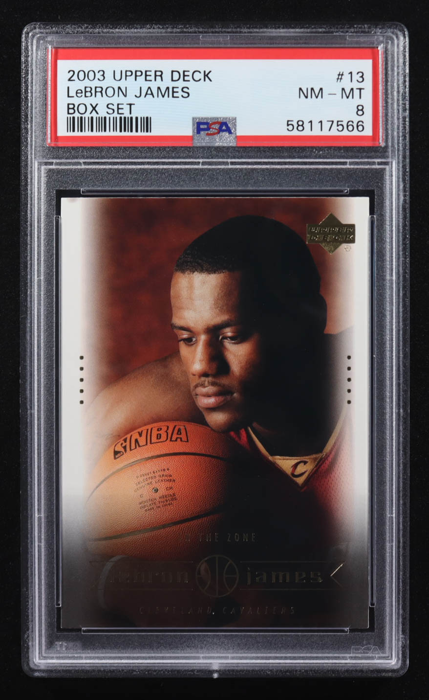 LeBron James 2003 Upper Deck Box Set #13 RC (PSA 8) at PristineAuction.com LeBron James 2003 Upper Deck Box Set #13 RC (PSA 8) at PristineAuction.com