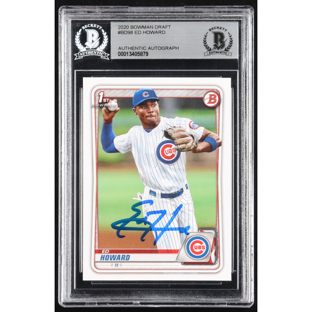 Ed Howard Signed 2020 Bowman Draft #BD98 RC (BGS) at PristineAuction.com