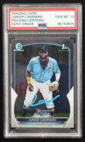 Junior Caminero Signed 2023 Bowman Chrome Prospects #BCP61 (PSA 10) at PristineAuction.com