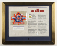 1986 Mets Custom Framed Article Display with Retro Logo Patch at PristineAuction.com