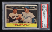 Willie Mays / Duke Snider 1958 Topps #436 Rival Fence Busters (PSA 7) at PristineAuction.com