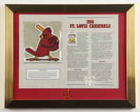 1956 Cardinals Custom Framed Article Display with Retro Logo Patch at PristineAuction.com