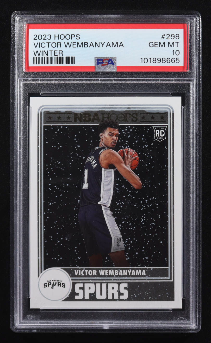 Victor Wembanyama 2023-24 Panini NBA Hoops Winter #298 RC (PSA 10) at PristineAuction.com Victor Wembanyama 2023-24 Panini NBA Hoops Winter #298 RC (PSA 10) at PristineAuction.com