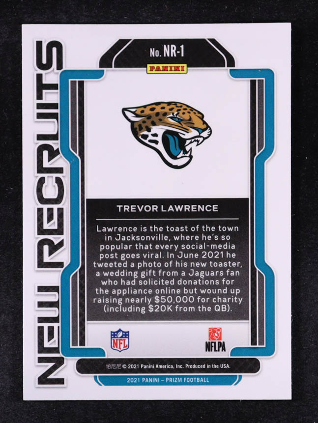Trevor Lawrence 2021 Panini Prizm New Recruits #1 RC at PristineAuction.com Trevor Lawrence 2021 Panini Prizm New Recruits #1 RC at PristineAuction.com
