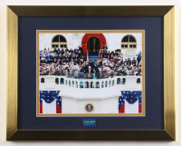 2017 Donald Trump Presidential Inauguration Custom Framed Photo with Campaign Pin at PristineAuction.com