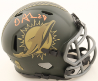 De&rsquo;Von Achane Signed Dolphins Salute To Service Alternate Speed Mini Helmet (Beckett) at PristineAuction.com