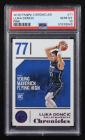 Luka Doncic 2018-19 Panini Chronicles Young Maverick Flying High Pink #71 RC (PSA 10) at PristineAuction.com