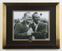 Jack Nicklaus & Arnold Palmer 1965 Masters Tournament Custom Framed Photo Display with Tournament Pin at PristineAuction.com