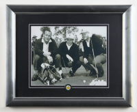 Jack Nicklaus, Gary Player & Arnold Palmer 1962 Masters Tournament Custom Framed Photo Display with Tournament Pin at PristineAuction.com