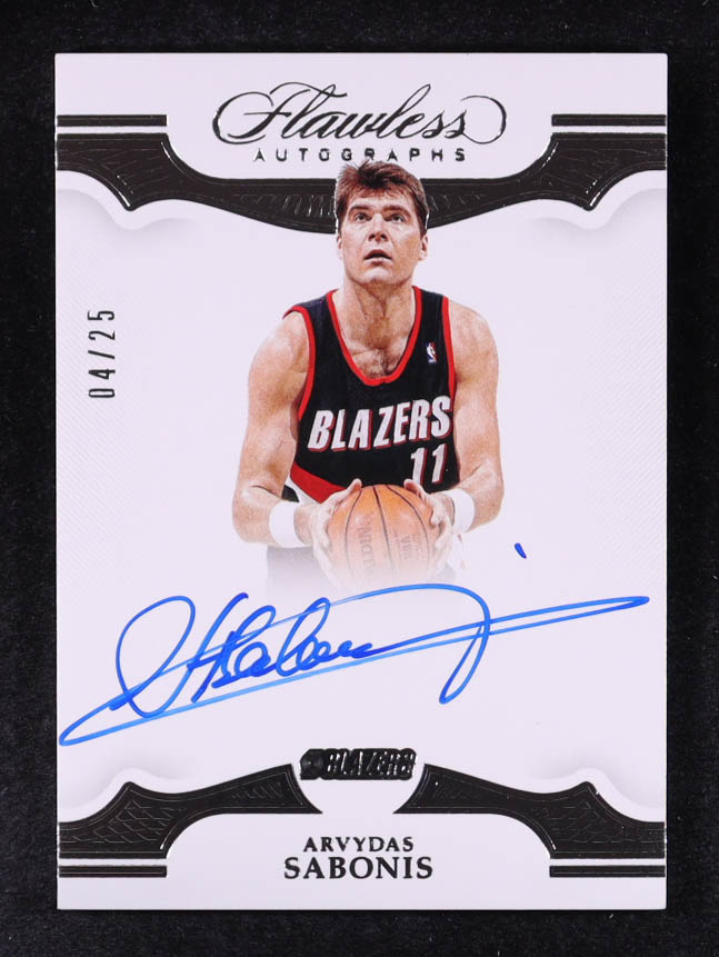 Arvydas Sabonis 2018-19 Panini Flawless Flawless Autographs #12 #4/25 at PristineAuction.com Arvydas Sabonis 2018-19 Panini Flawless Flawless Autographs #12 #4/25 at PristineAuction.com