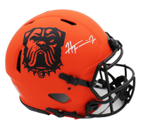 Harold Fannin Signed Browns Full-Size Authentic On-Field Rave Alternate Speed Helmet (JSA) at PristineAuction.com