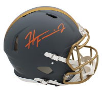 Harold Fannin Signed Browns Full-Size Authentic On-Field Slate Alternate Speed Helmet (JSA) at PristineAuction.com